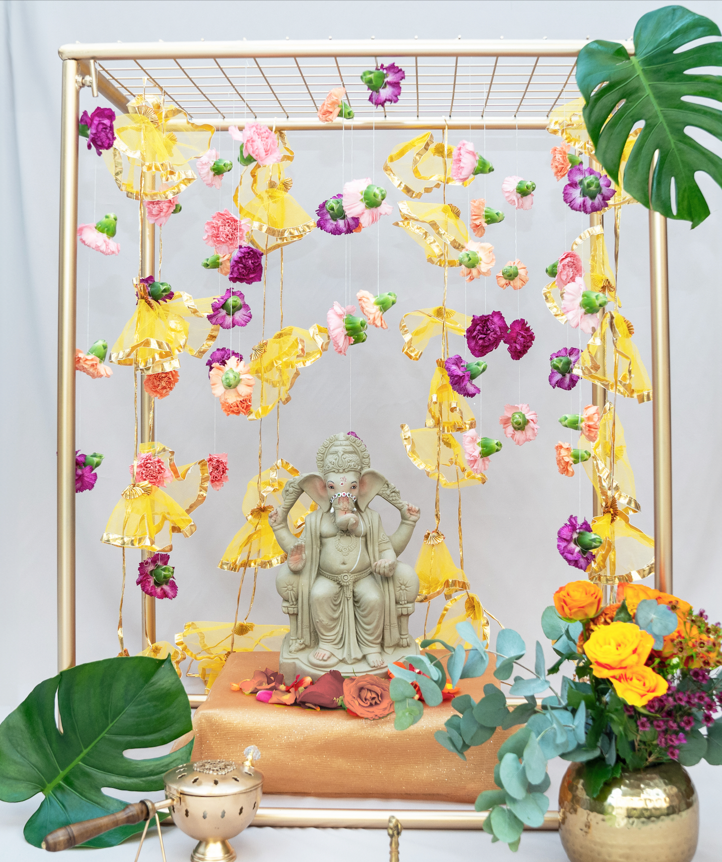 Floral Mandir Frame